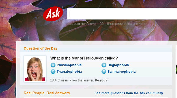 Ask Halloween 2012 Home page